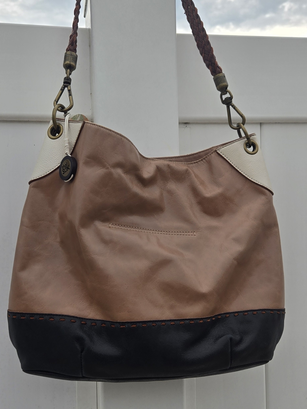 Sakroots Two-Tone Brown & Black Shoulder Bag - Picture 7 of 10